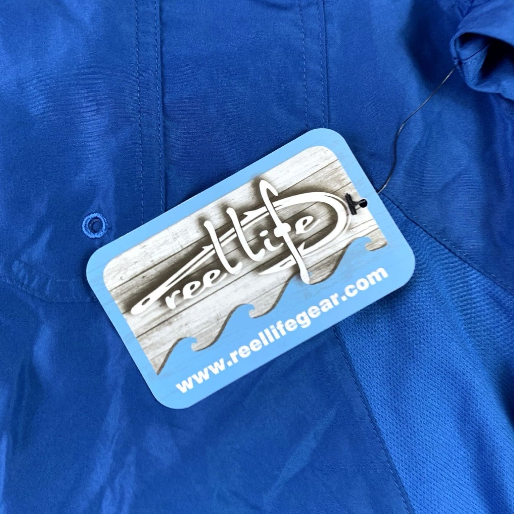 Alife Reel Life Fishing Shirt Men Large Blue Long Sleeve Button-Up NWT Elite Angler Shirt Size US L / EU 52-54 / 3 - 2 Thumbnail