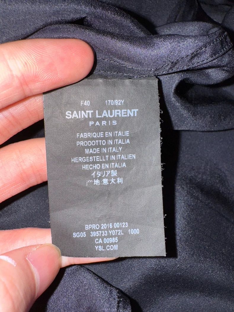 Saint Laurent Paris Saint Laurent Paris16fw Matte Mulberry Silk Darth Vader Sh Size S / US 4 / IT 40 - 6 Thumbnail
