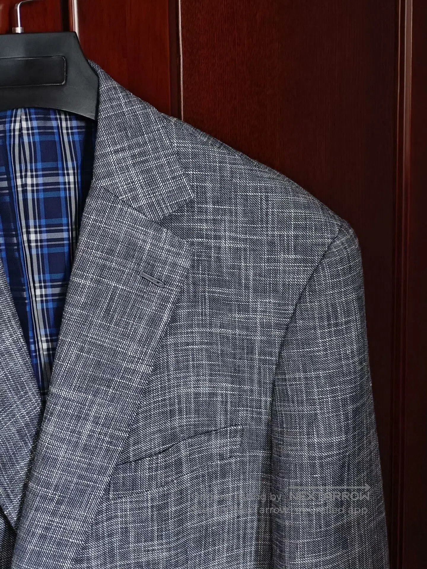 Japanese Brand Custom Gray-Blue Wool Linen Suit. Size US M / EU 48-50 / 2 - 2 Thumbnail