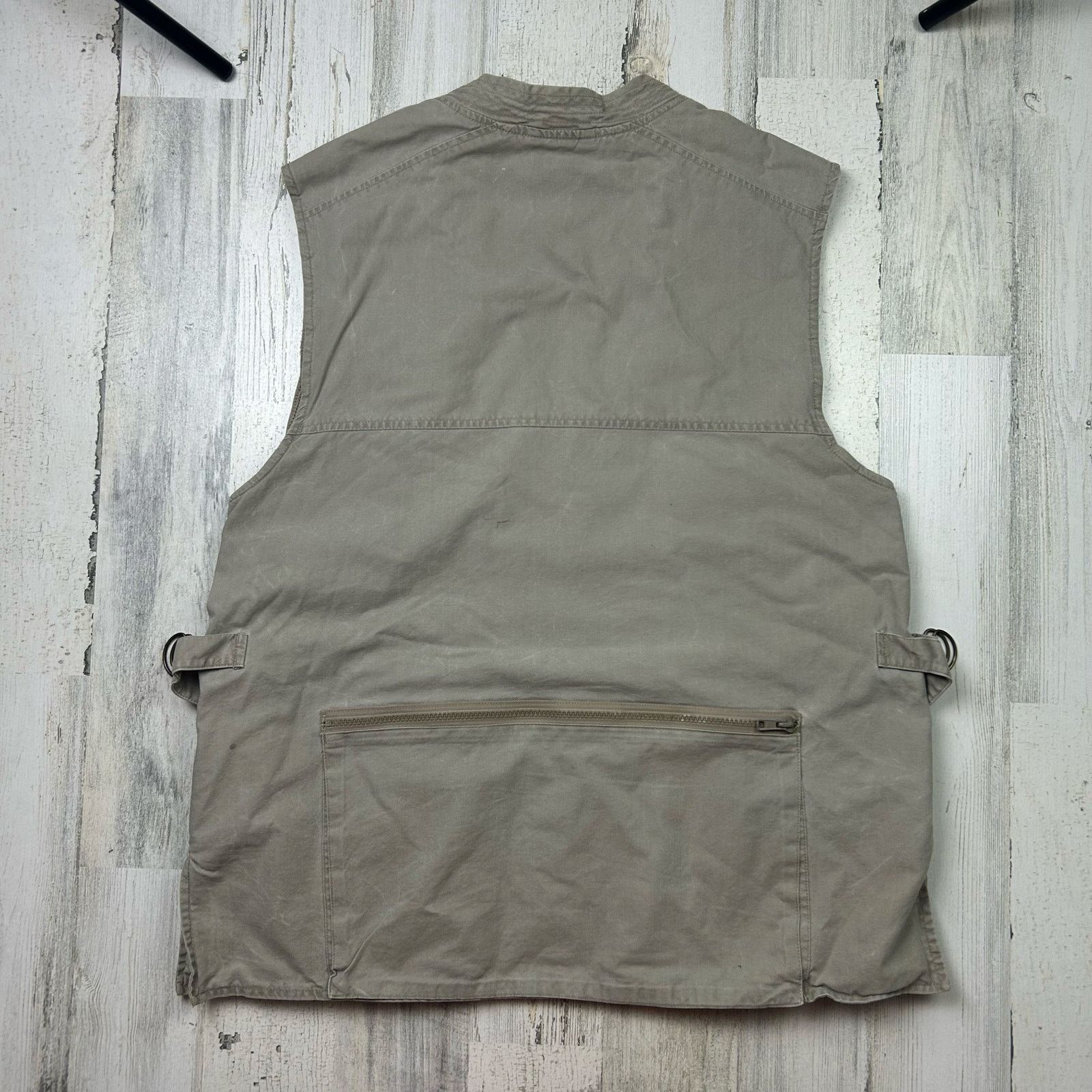 L.L. Bean × Vintage L.L. Bean Women's Sleeveless Vented Vest Beige Hunt Fish Size L / US 10 / IT 46 - 6 Thumbnail
