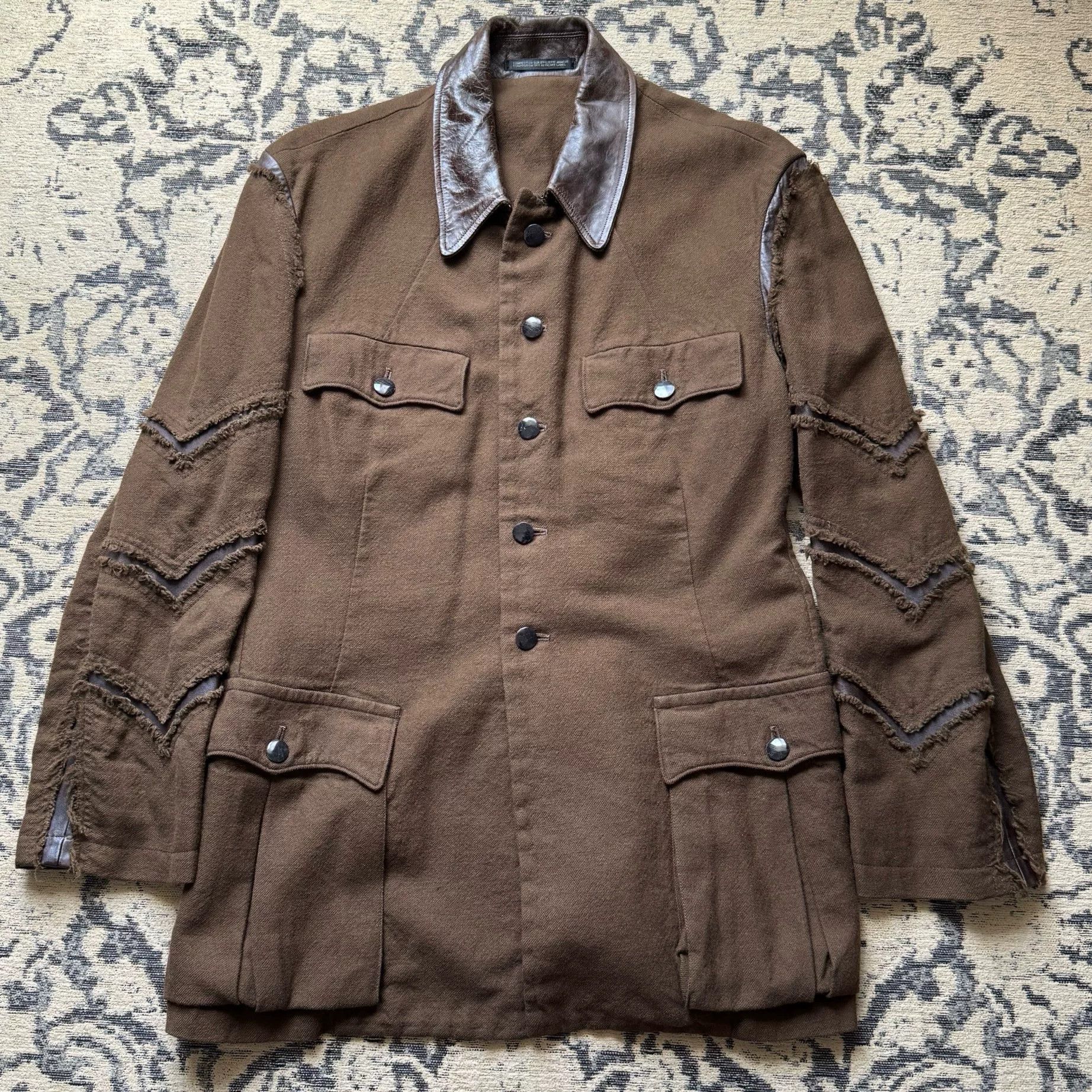 Yohji Yamamoto Yohji Yamamoto 03AW Patchwork Safari Jacket Size US M / EU 48-50 / 2 - 1 Thumbnail