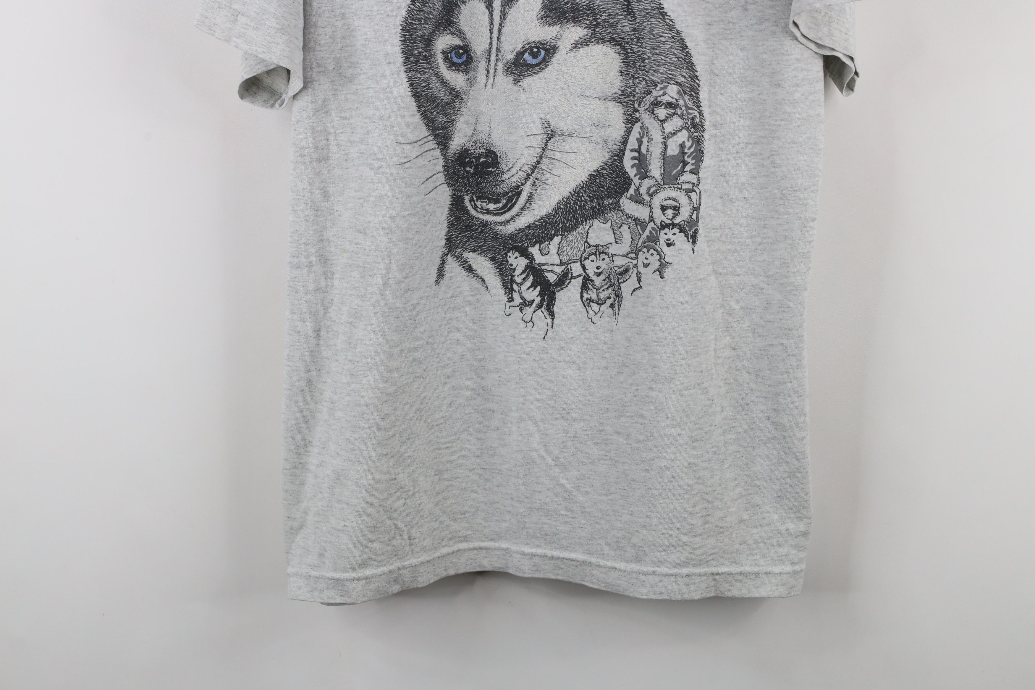 Vintage Vintage 90s Race Alaska Husky Dog Short Sleeve T-Shirt USA Size US L / EU 52-54 / 3 - 3 Thumbnail