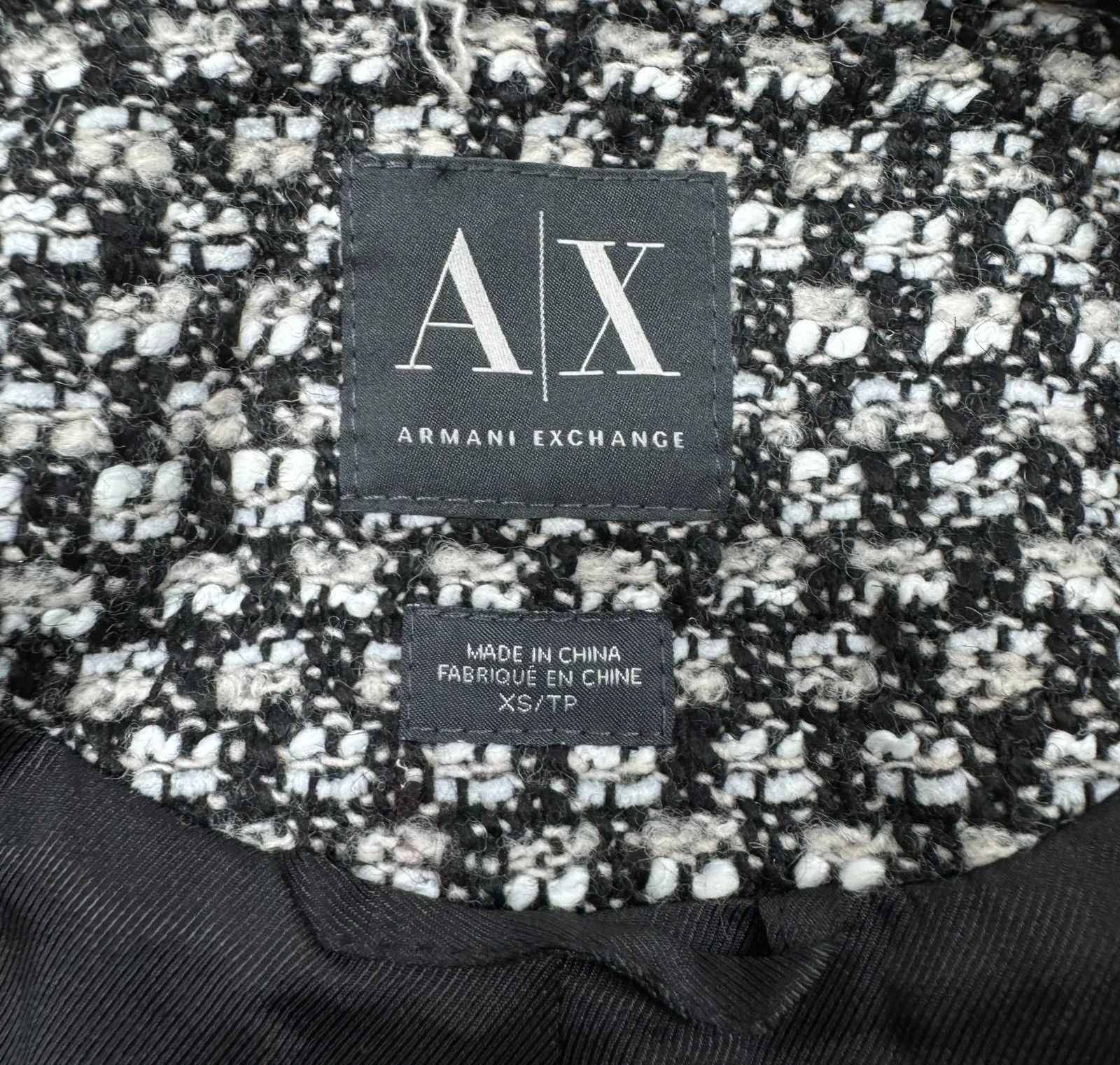 Armani Exchange Armani Exchange Tweed Wool Biker Jacket size XS Size XS / US 0-2 / IT 36-38 - 14 Thumbnail