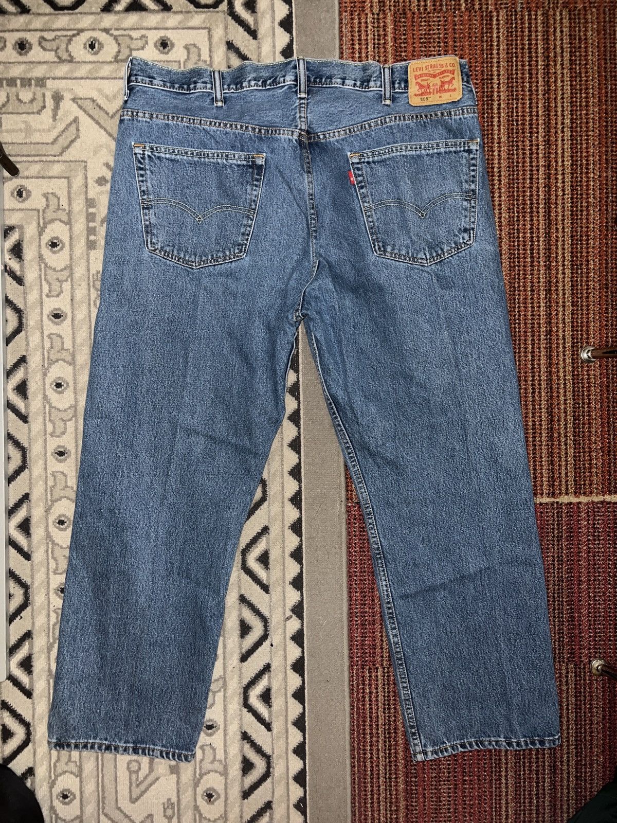 Levi's Vintage OOs Levis 505 Flare Distressed Grunge Denim Jeans Size US 36 / EU 52 - 2 Thumbnail