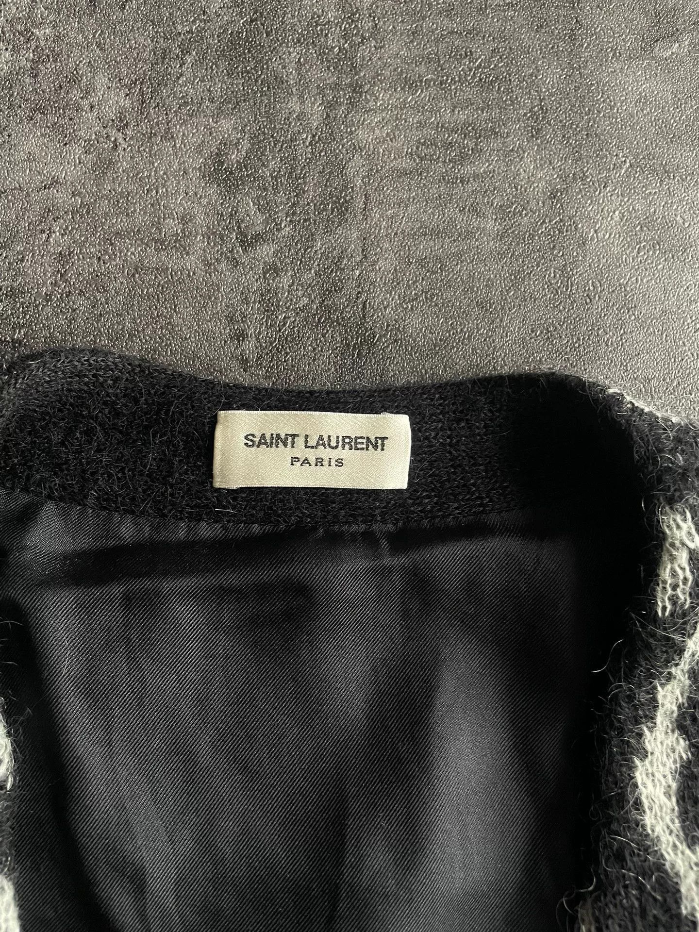 Saint Laurent Paris saint laurent leopard print mohair cardigan. Size XS / US 0-2 / IT 36-38 - 4 Thumbnail