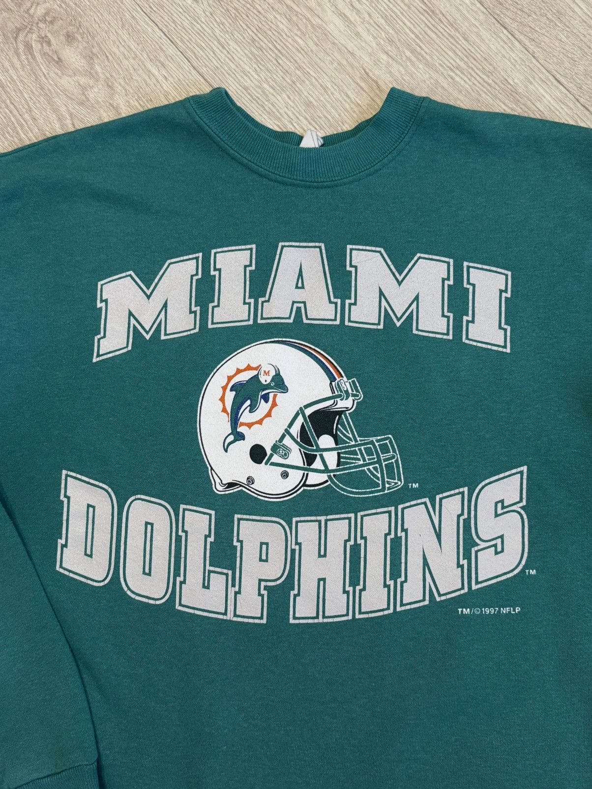 Vintage 🔷Vintage Miami Dolphins NFL Sweatshirt 90s🔷 Size US M / EU 48-50 / 2 - 3 Thumbnail