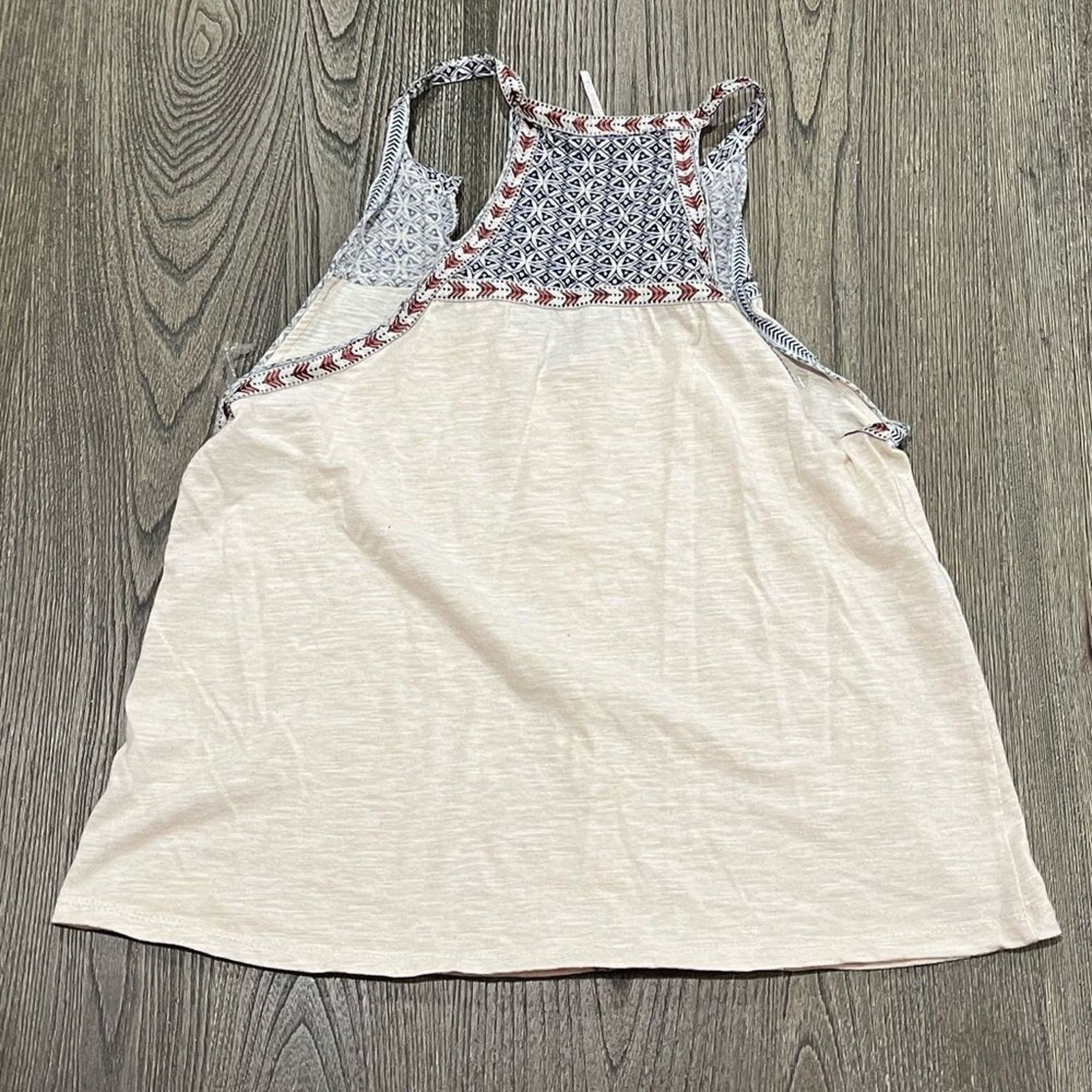Vintage Poof! Tank Top Embroidered Sleeveless Notch Neck Medium Size M / US 6-8 / IT 42-44 - 2 Thumbnail