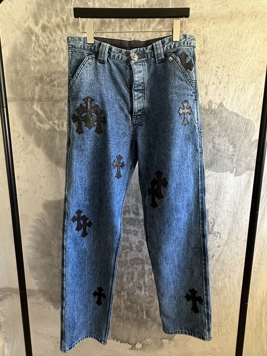 Chrome Hearts Chrome Hearts custom cross patch carpenter jeans Levi’s ...