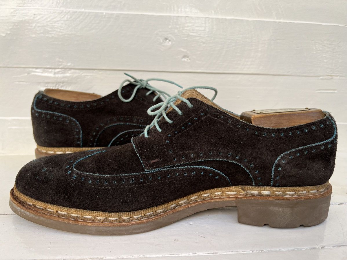 Paraboot Paraboot Men’s Brown Suede Wingtip Oxfords Brogue Size US 8.5 / EU 41-42 - 9 Thumbnail