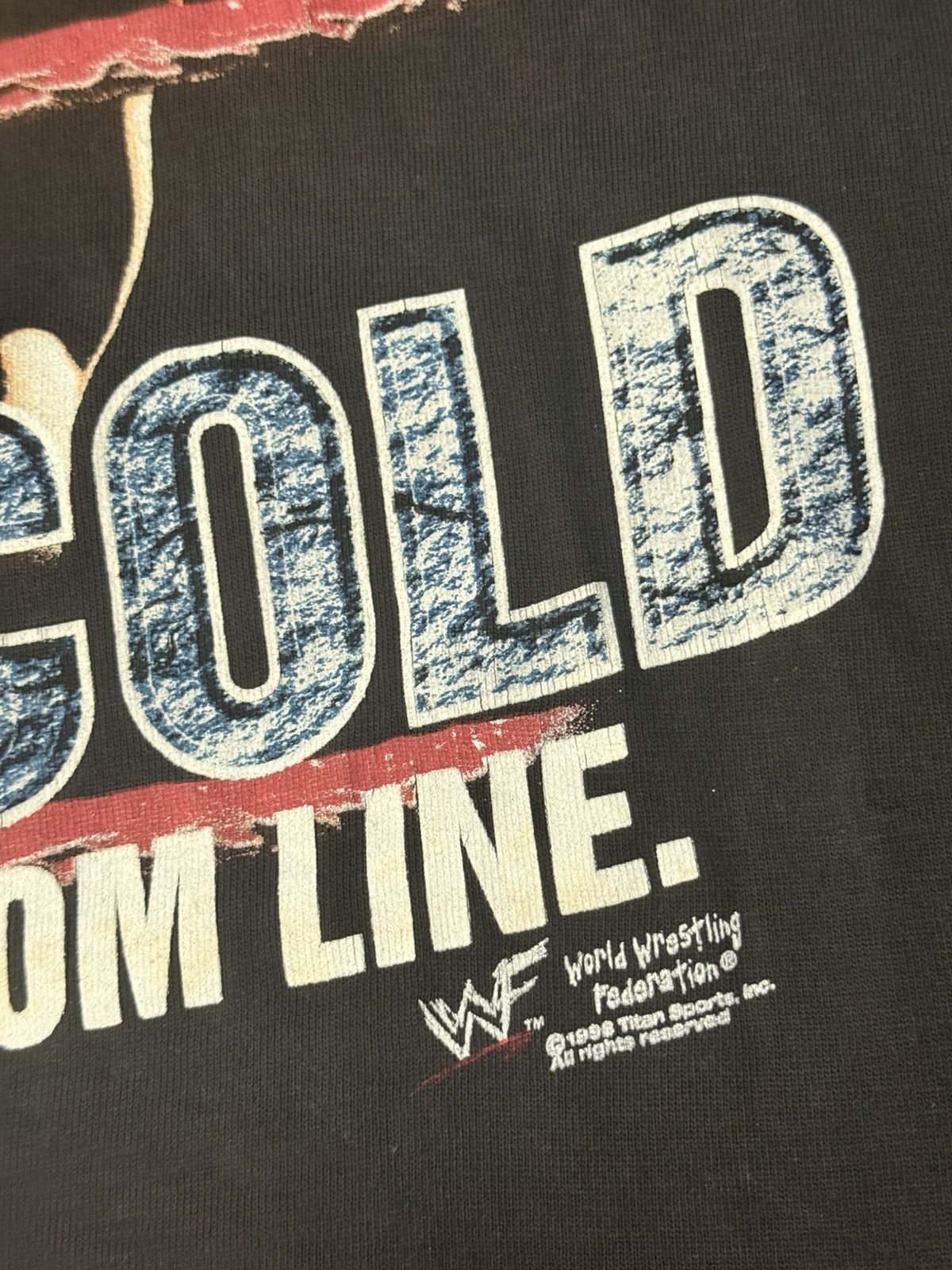 Vintage Vintage 90s WWF Stone Cold Flipping Bird T Shirt What? Size US L / EU 52-54 / 3 - 6 Thumbnail