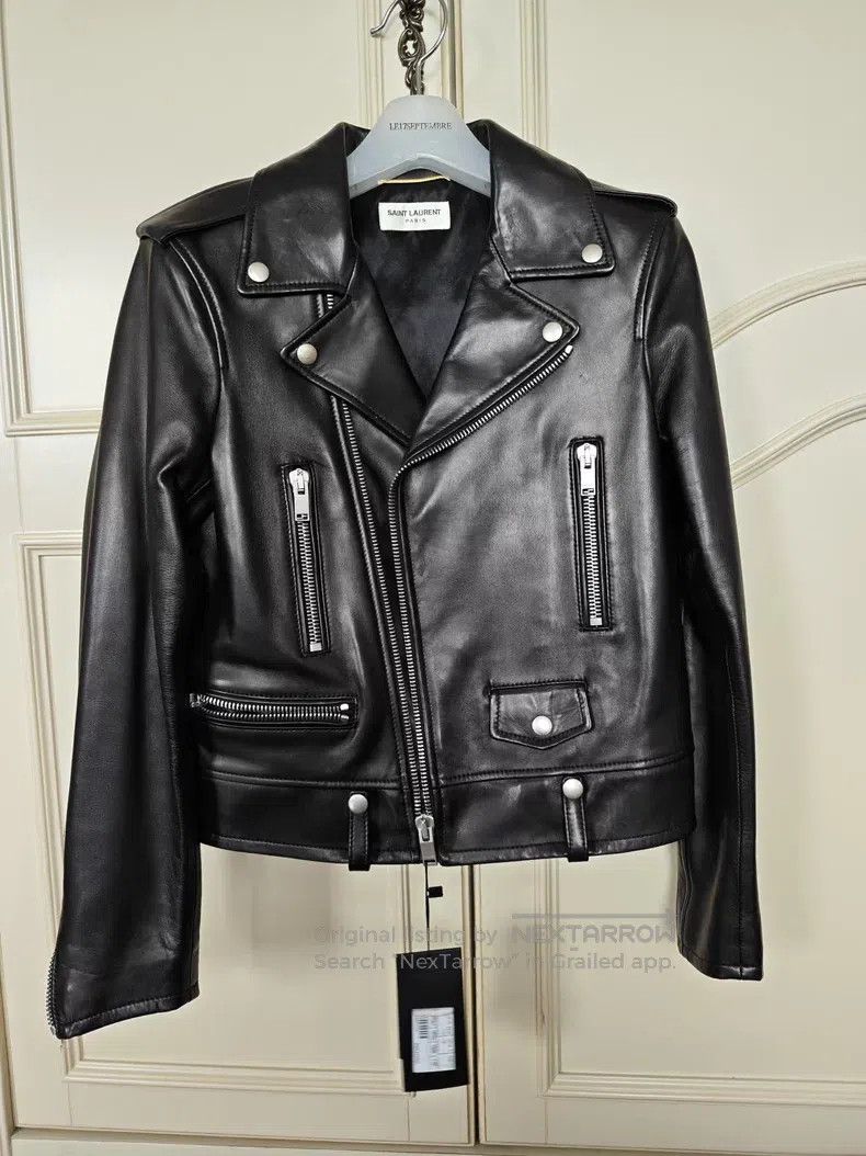 Saint Laurent Paris Saint Laurent Paris Black motorcycle leather jacket Size M / US 6-8 / IT 42-44 - 1 Thumbnail
