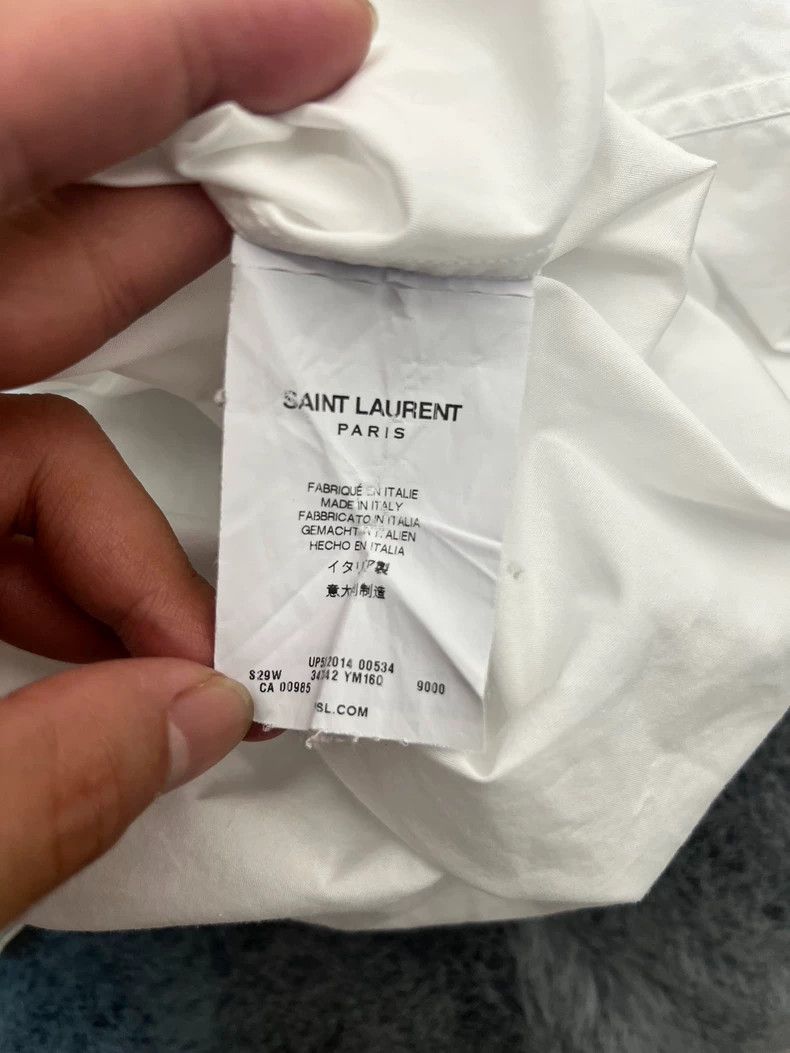 Saint Laurent Paris Saint laurent paris size 38 15 Spring/Summer White Shirt w Size US M / EU 48-50 / 2 - 6 Thumbnail