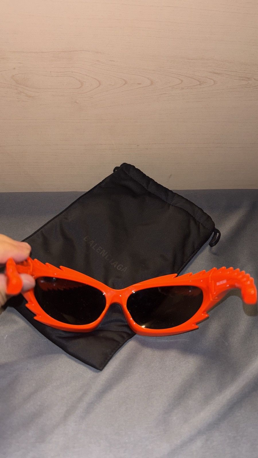 Balenciaga Balenciaga Spike Rectangle Sunglasses Size ONE SIZE - 4 Thumbnail