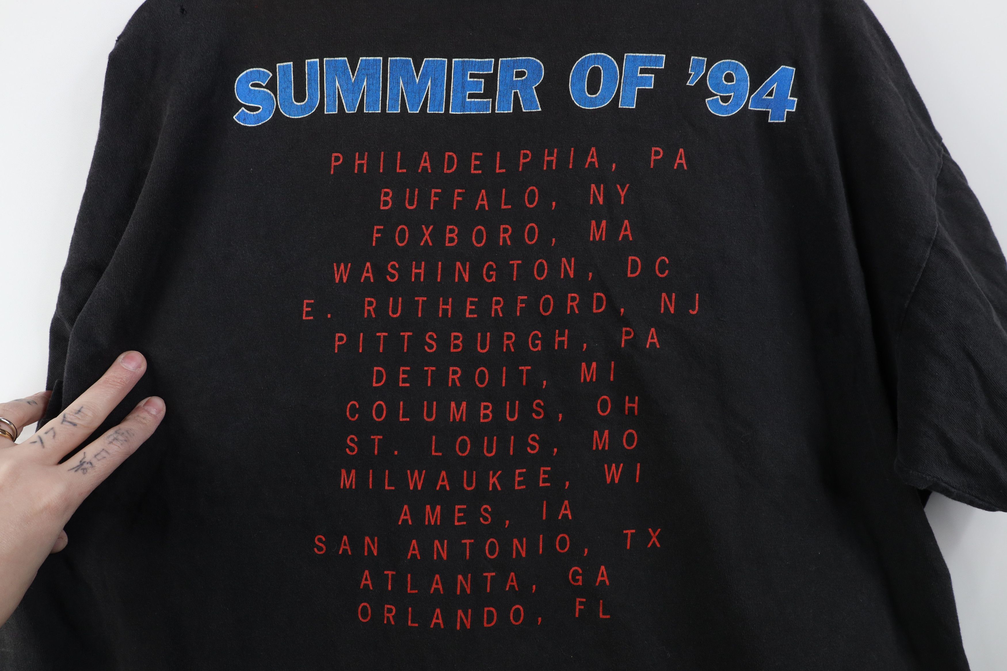 Vintage Vintage 90s 1994 Summer Tour Elton John Billy Joel T-Shirt Size US XL / EU 56 / 4 - 13 Thumbnail