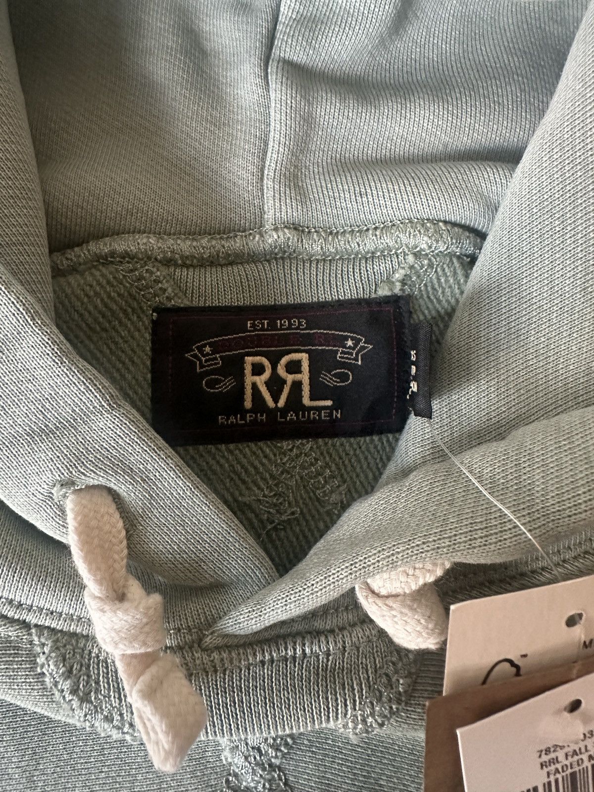 Polo Ralph Lauren Vintage Double RL Faded Mint Hoodie Size US XS / EU 42 / 0 - 3 Thumbnail
