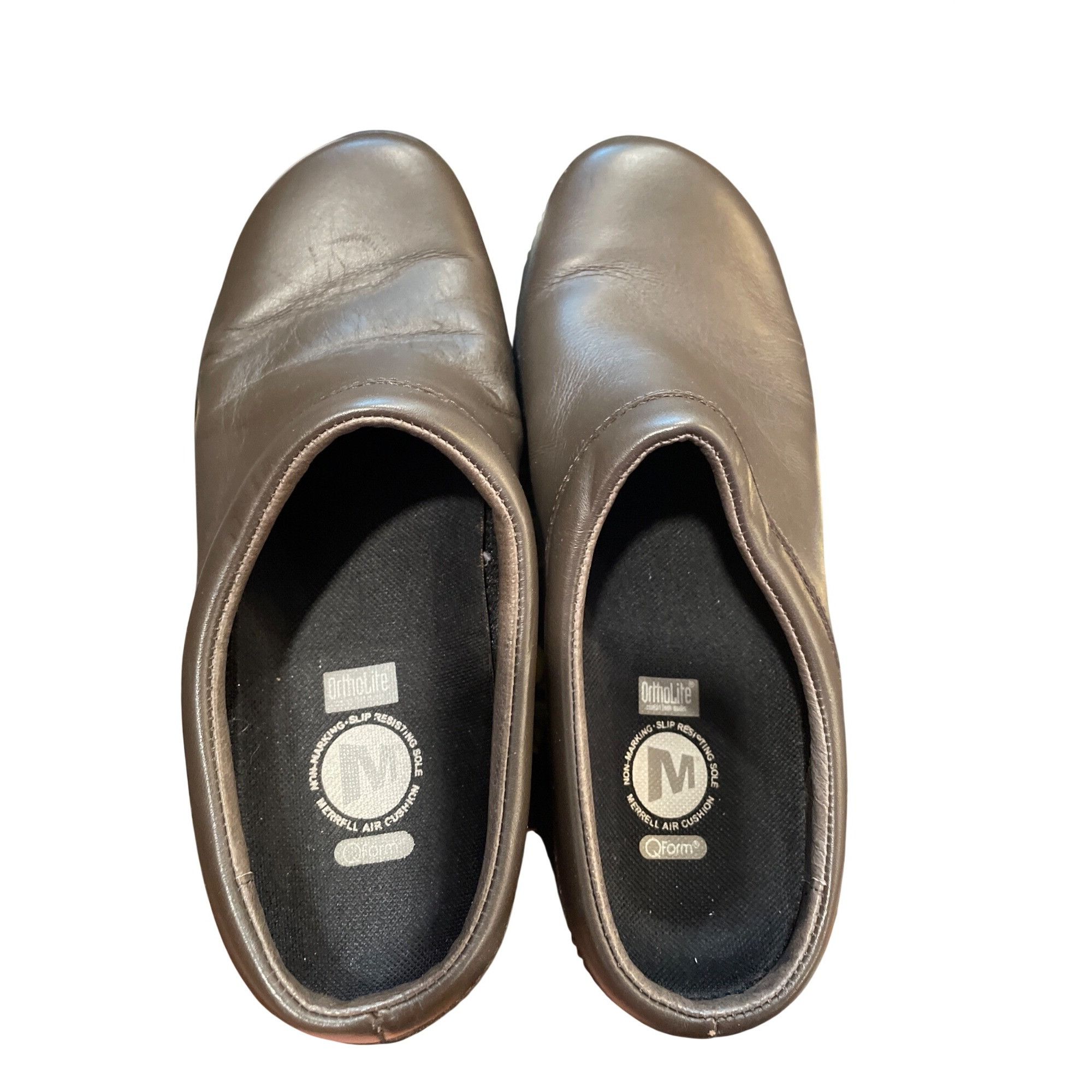 Merrell Merrell Ortholite Foam wms brown leather clogs mules sz 8 SK Size US 8 / IT 38 - 14 Thumbnail