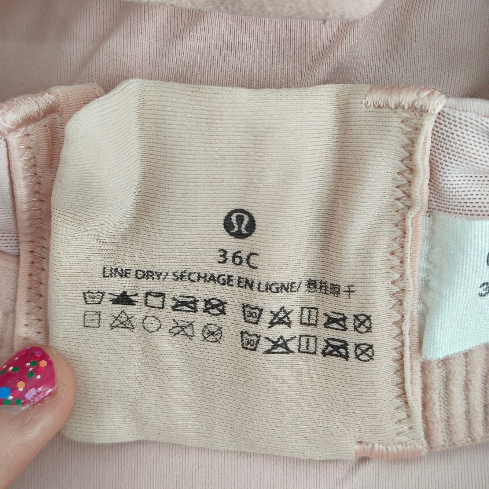 Lululemon Lululemon Energy Bra High Support Blush Pink 36C Size ONE SIZE - 3 Thumbnail