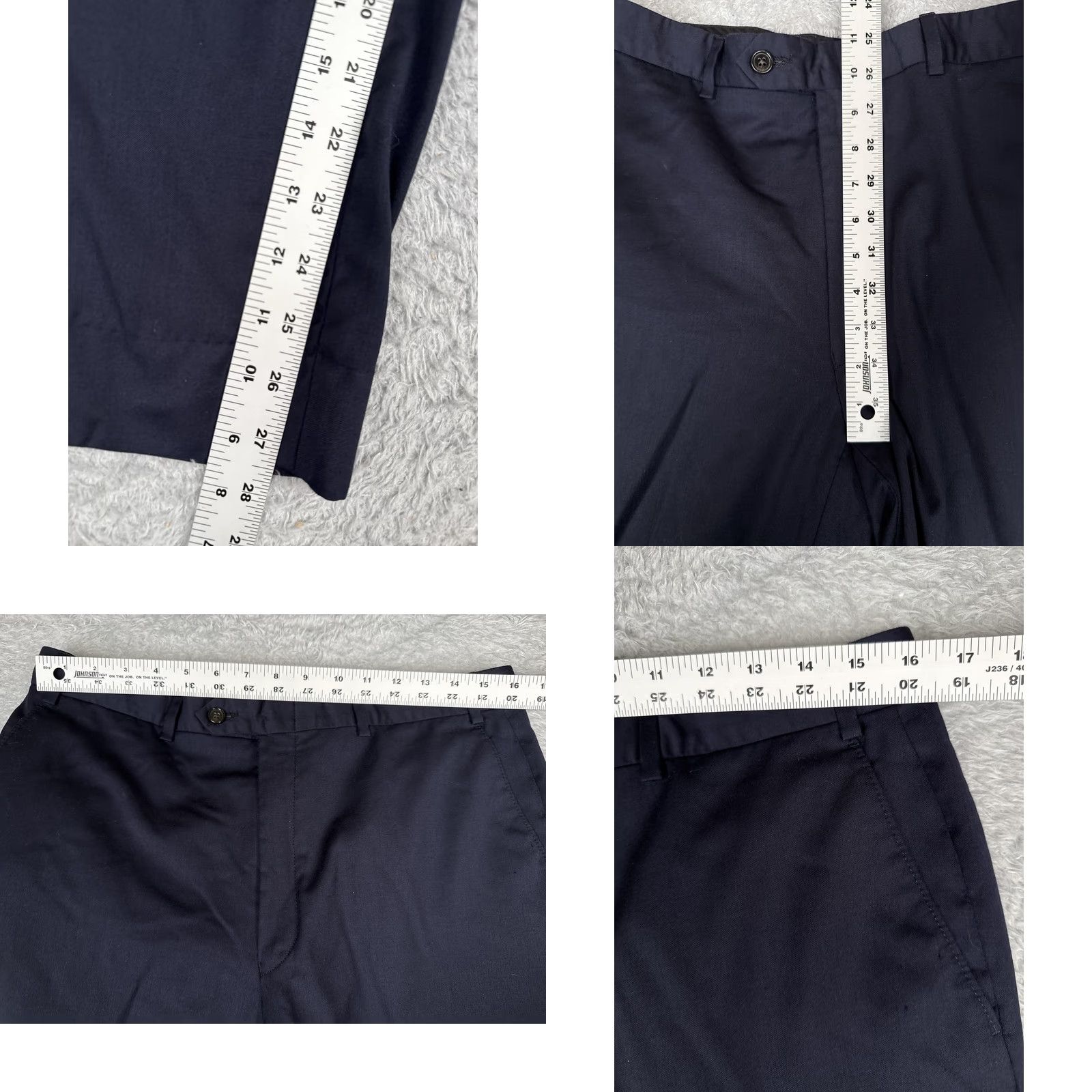 Ralph Lauren Ralph Lauren Pants Men 35x28 Blue Dress Flat Front Straight Leg Regular Size US 35 - 8 Thumbnail