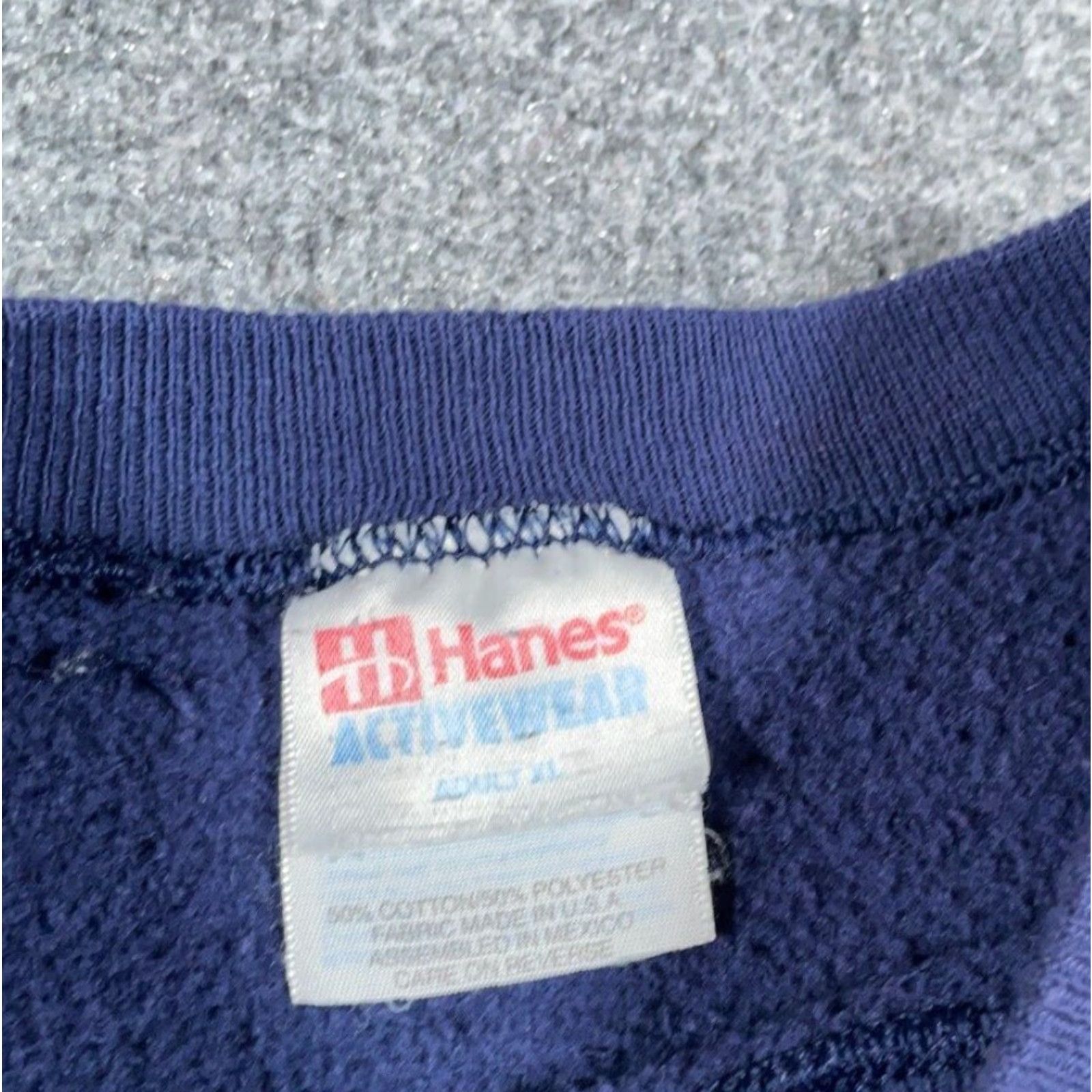 Hanes VTG Hanes Sweatshirt Fairview Michigan 90s Big Print Dark Blue XL Adult Men Size US XL / EU 56 / 4 - 3 Thumbnail