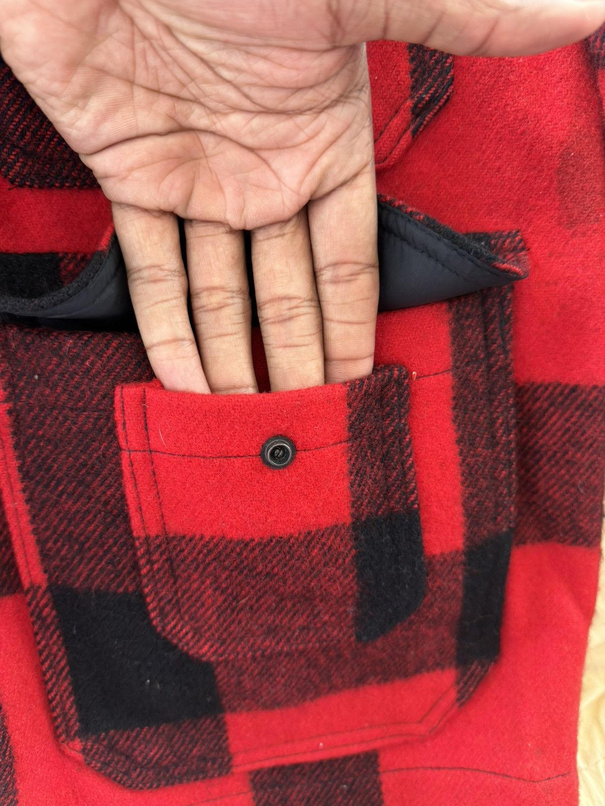 Woolrich Woolen Mills Vintage Woolrich 50s–60s 8 Pocket Buffalo Plaid Wool Jacket Size US L / EU 52-54 / 3 - 5 Thumbnail