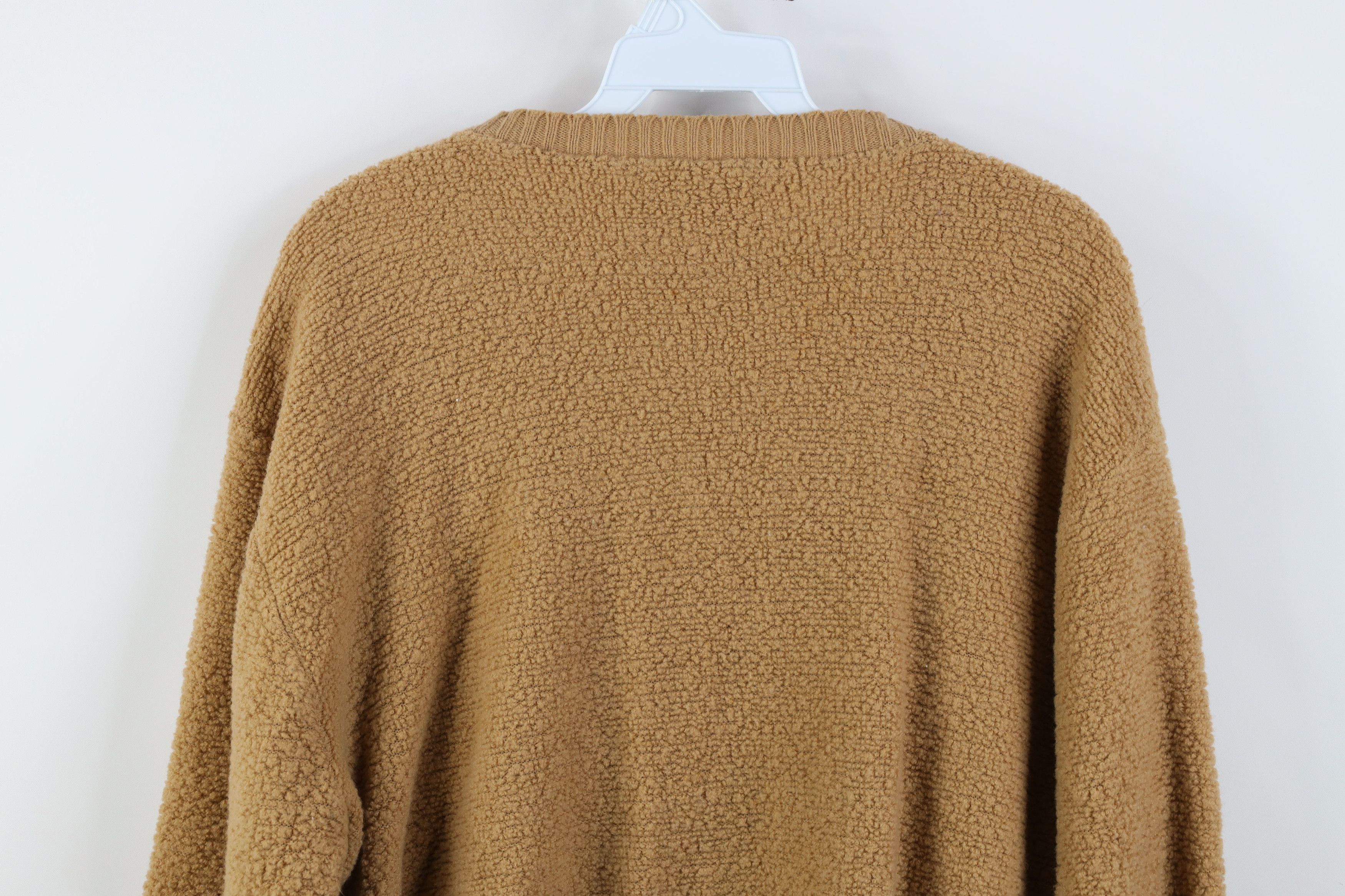 Vintage Vintage 70s Streetwear Textured Fleece V-Neck Sweater USA Size L / US 10 / IT 46 - 10 Thumbnail