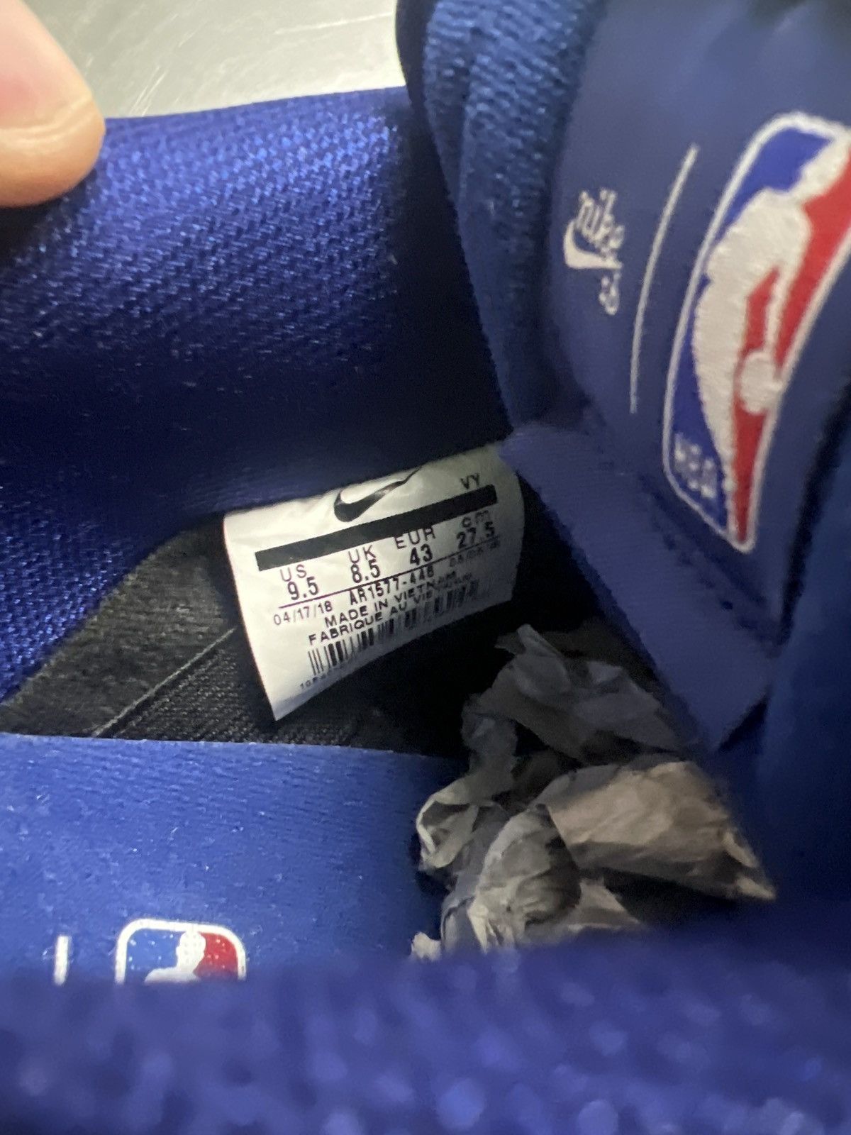 Nike Nike SB dunk low NBA deep royal blue Size US 9.5 / EU 42-43 - 6 Thumbnail