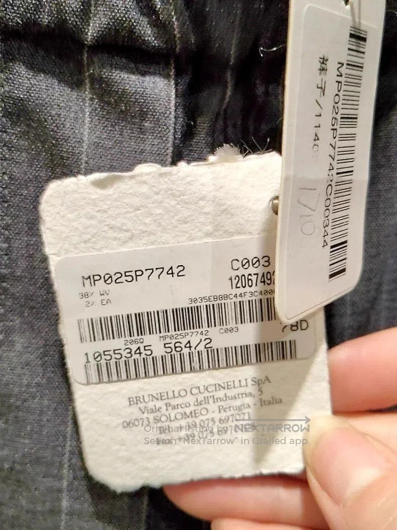 Brunello Cucinelli Brunello Cucinelli Gray Striped Cargo Pants. Size US 28 / EU 44 - 3 Thumbnail
