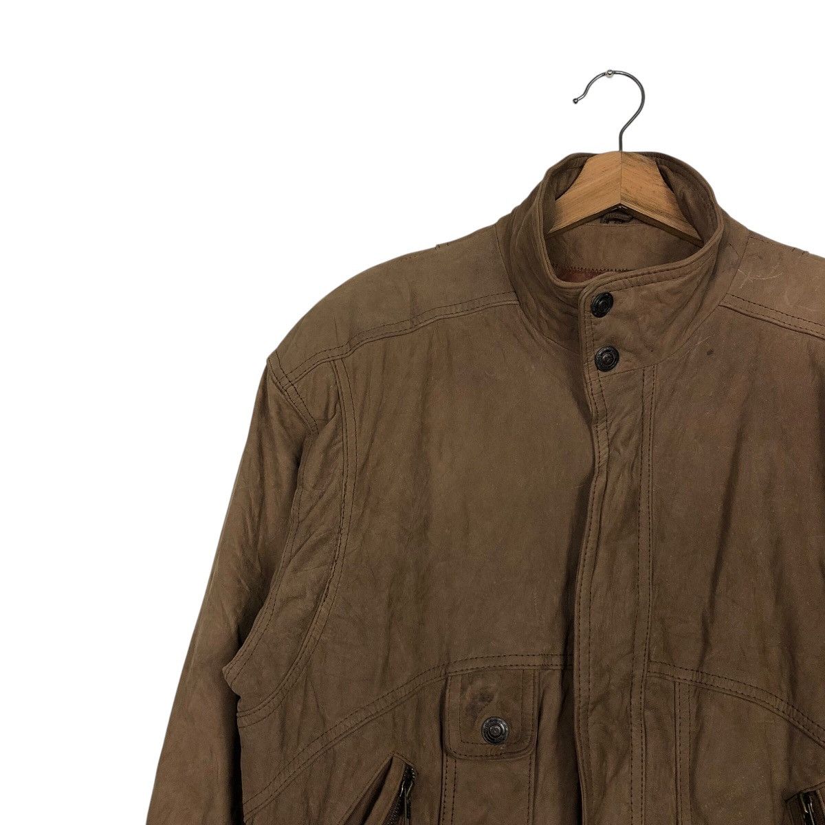 Japanese Brand 📌Vintage Bomber Leather Jacket Adventure Bound Issey Miyake Size US M / EU 48-50 / 2 - 8 Thumbnail