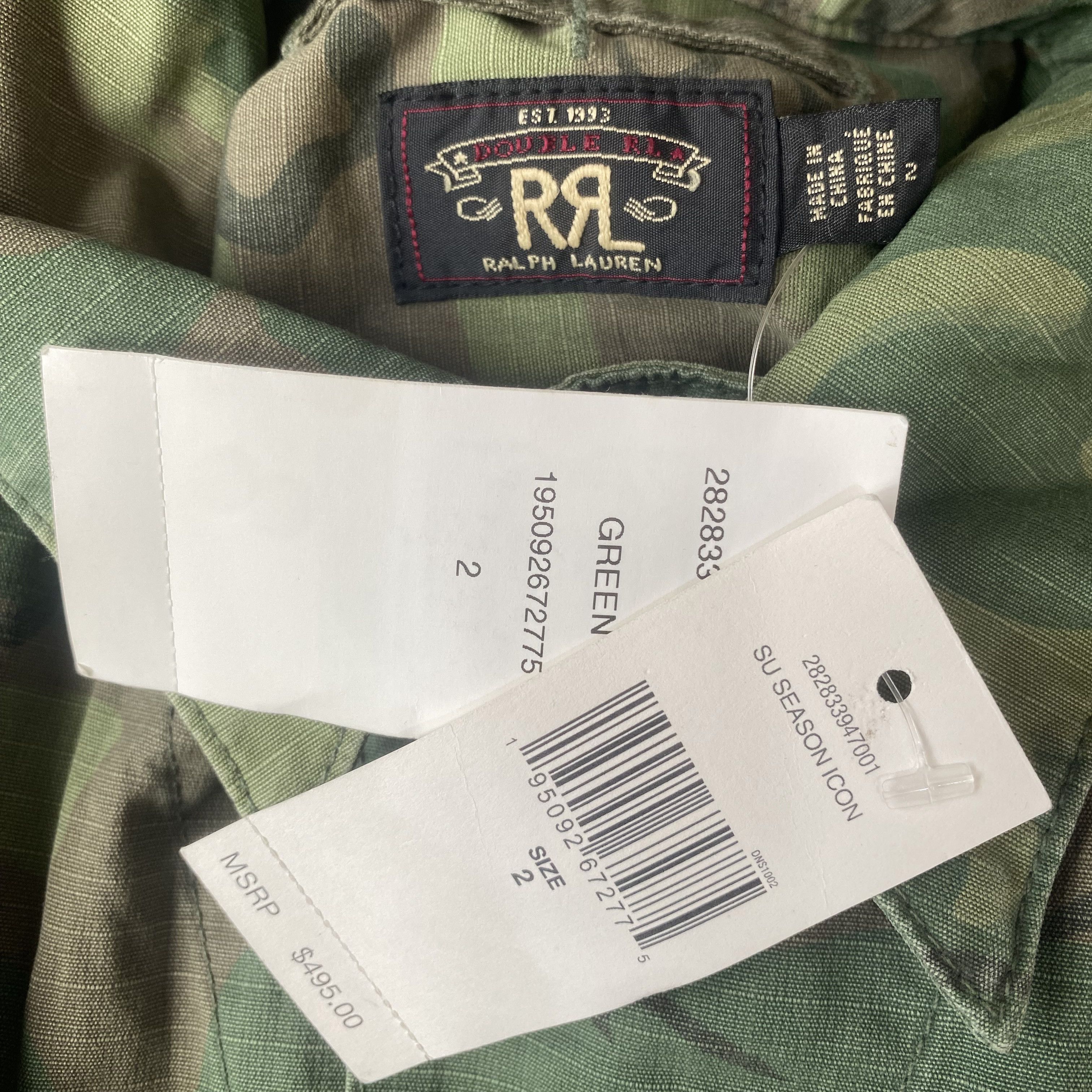 RRL Ralph Lauren Camo Cotton Ripstop Shortall Romper Size XS / US 0-2 / IT 36-38 - 8 Thumbnail