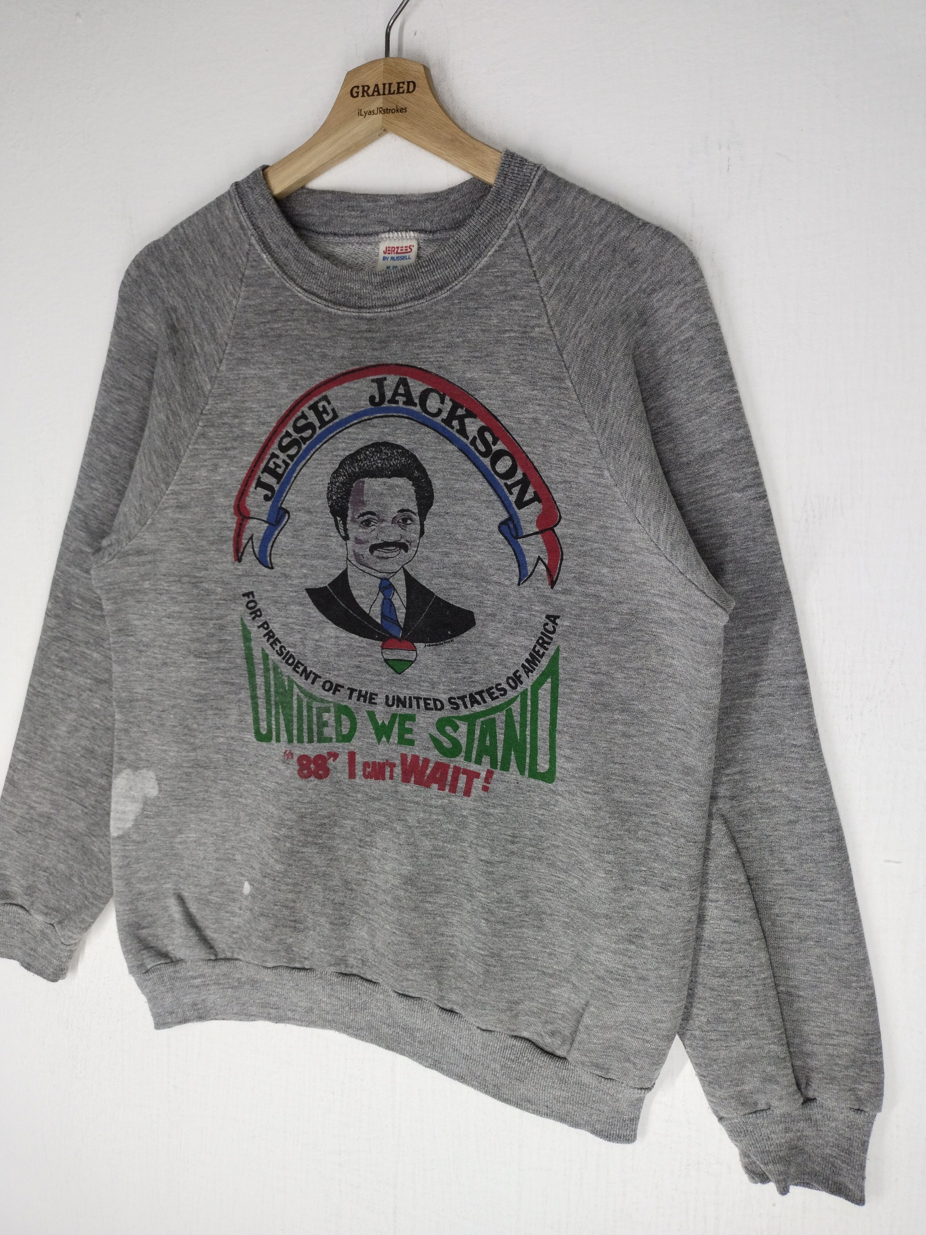 President's × Vintage Vtg Jesse Jackson President Of The USA Sweatshirt Size US M / EU 48-50 / 2 - 4 Thumbnail