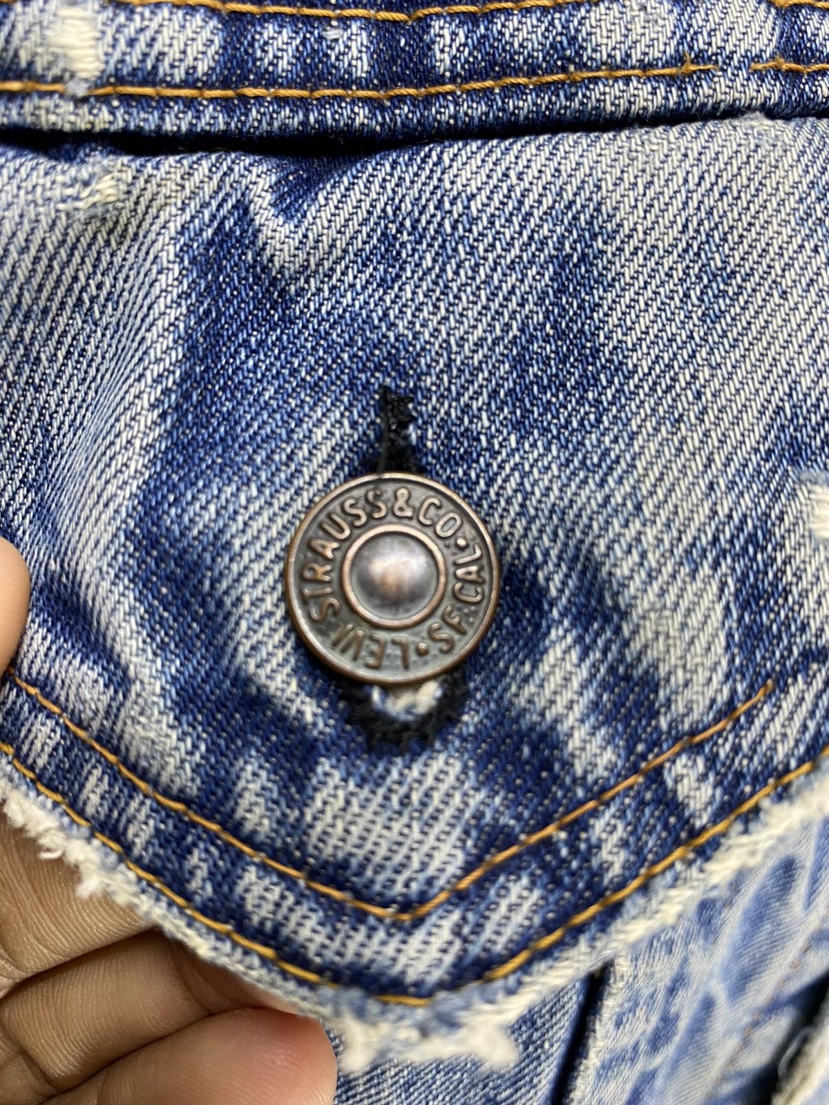 Harley Davidson × Levi's Vintage Clothing Vintage Levis x Harley Davidson Distressed Denim Jacket Size US M / EU 48-50 / 2 - 10 Thumbnail