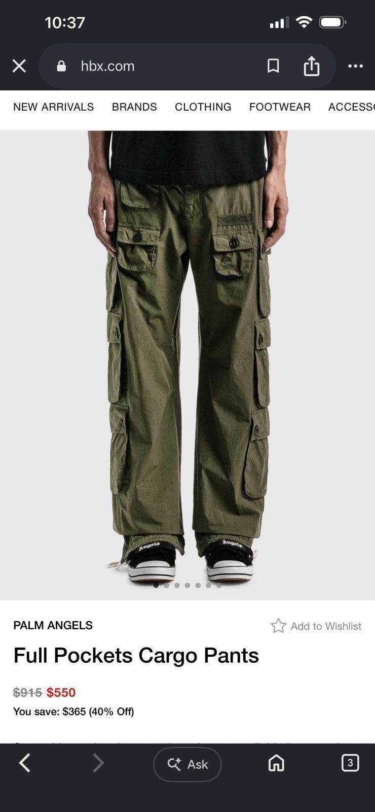 Palm Angels Palm Angels SS21 Paneled Cargo Pant Military Size US 34 / EU 50 - 6 Thumbnail