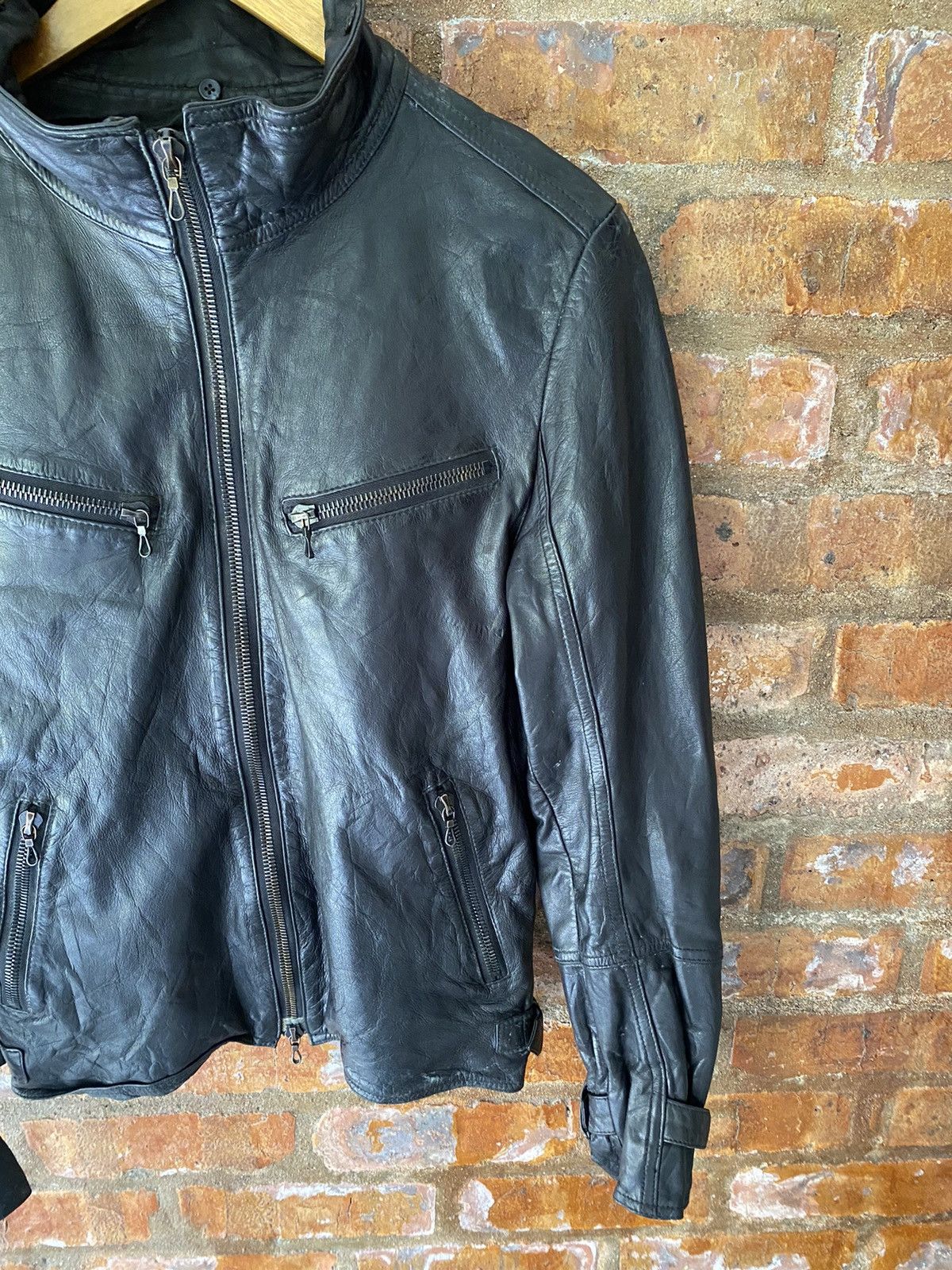 Shellac 🔥2000s Rider Multi zipper Leather Jacket Size US M / EU 48-50 / 2 - 5 Thumbnail
