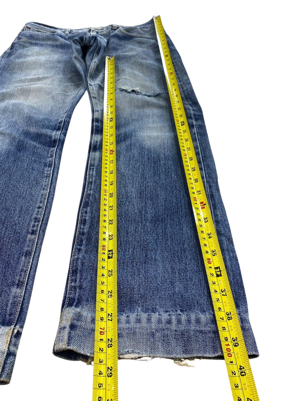 Uniqlo Uniqlo Selvedge Faded Wash Style Loose Jeans Size US 33 - 11 Thumbnail