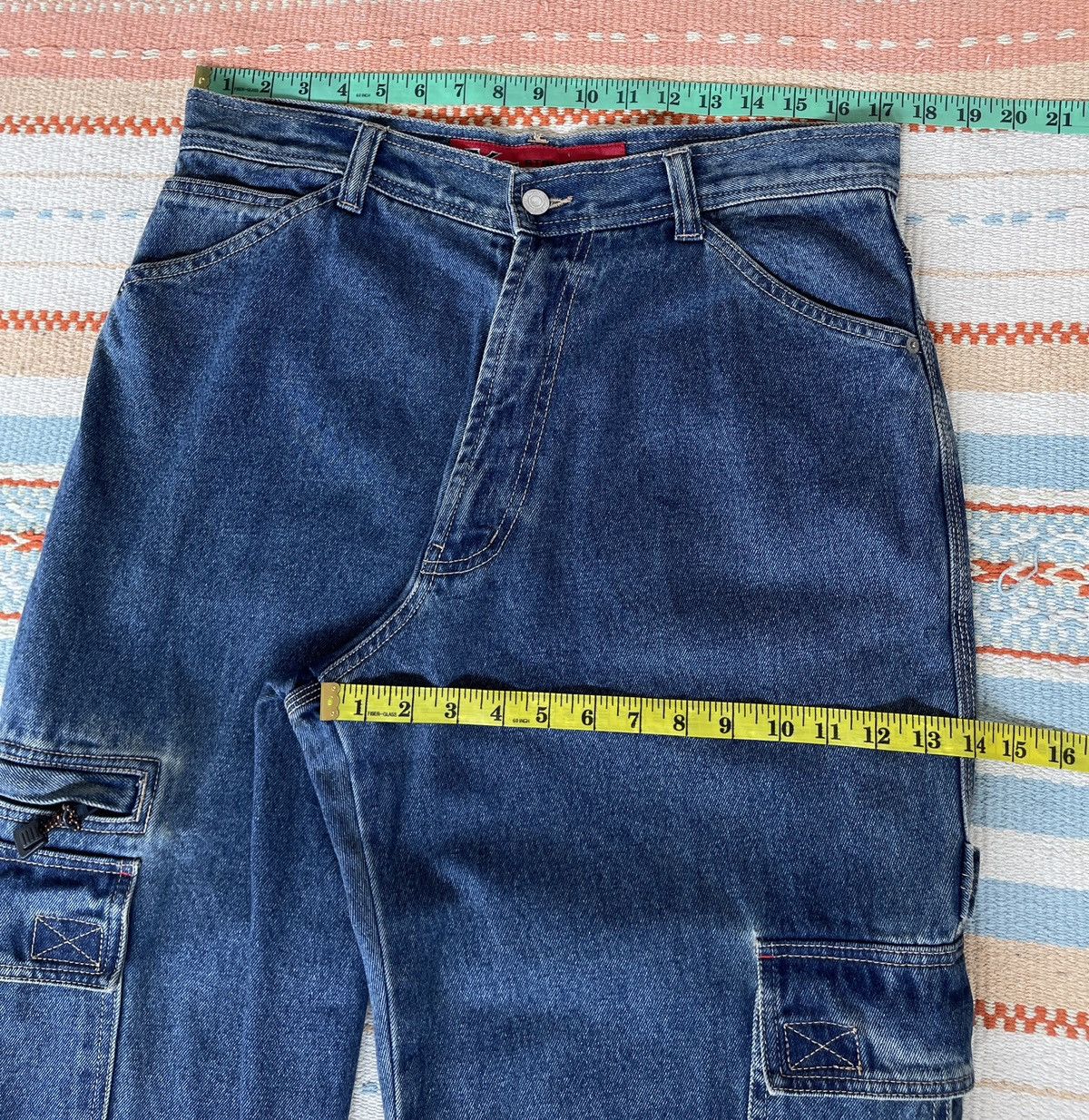 JNCO RARE‼️Vintage’90s🔥X Games🔥Baggy Cargo Jeans Size US 35 - 8 Thumbnail