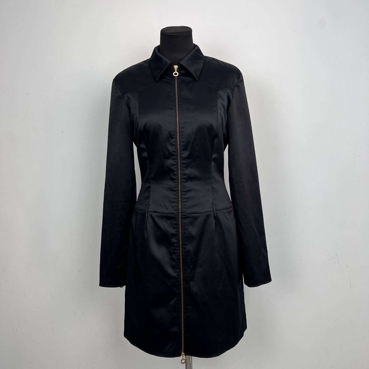 Versace Jeans Couture Versace Black Coat Jacket Full Zip Gold Tone Hardware Size M / US 6-8 / IT 42-44 - 1 Thumbnail