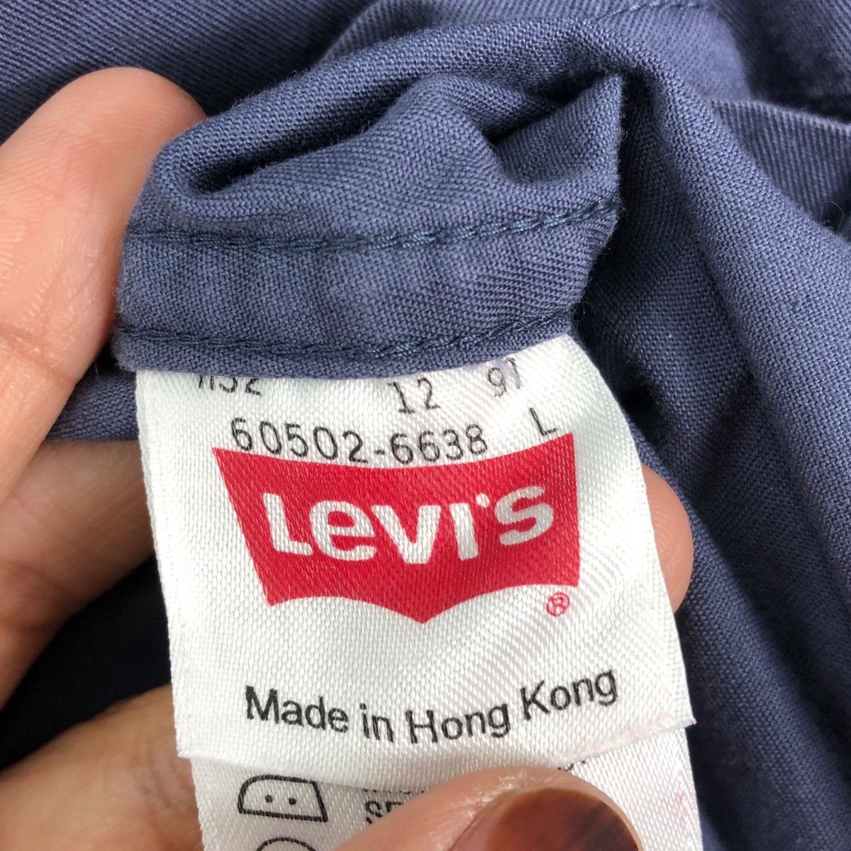 Levi's × Vintage Vintage LEVIS USA Made in Hong Kong Chambray Western Shirt Size US L / EU 52-54 / 3 - 6 Thumbnail