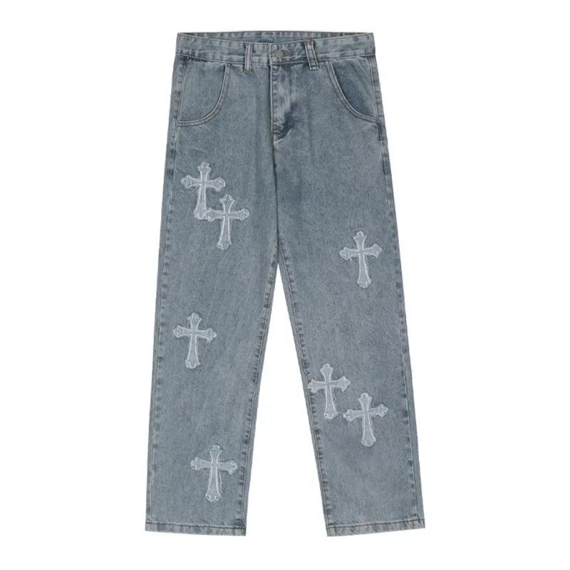 Jean × Vintage Streetwear Cross Baggy Jeans Size US 32 / EU 48 - 1 Thumbnail