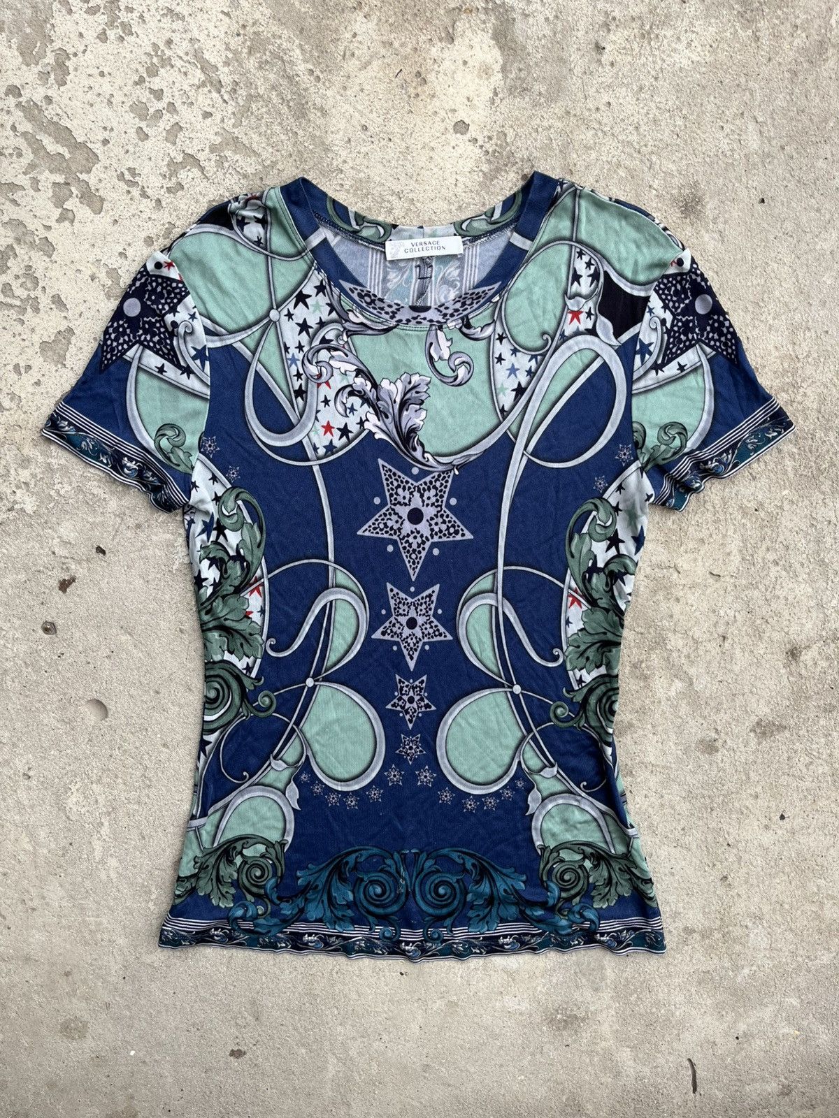 Versace 00’s Gianni Versace Y2K Mesh Tank Top Blouse T-Shirts Size M / US 6-8 / IT 42-44 - 1 Thumbnail