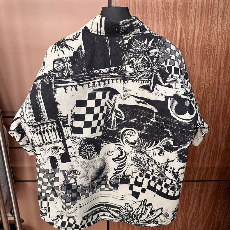 Louis Vuitton Louis Vuitton Graffiti Denim Short Sleeve Shirt -2505 Size US XL / EU 56 / 4 - 2 Thumbnail