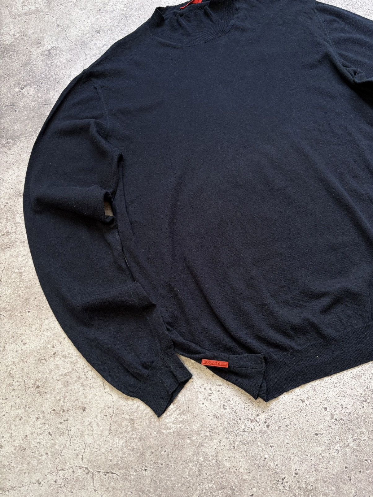 Prada Prada Dark Blue Heavy Wool Turtleneck Sweater Size US L / EU 52-54 / 3 - 3 Thumbnail