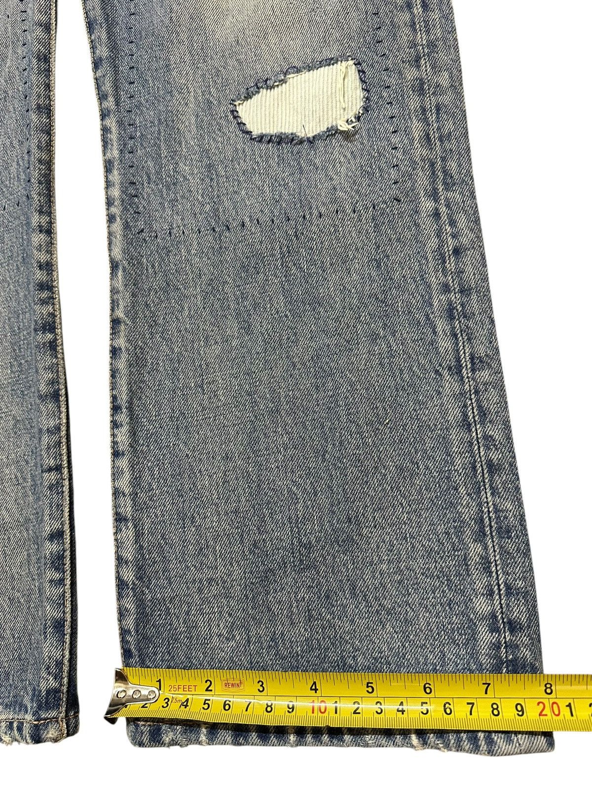 Japanese Brand Vintage Japanese Brand Faded Wash Distressed Patch Jeans Size US 32 / EU 48 - 16 Thumbnail