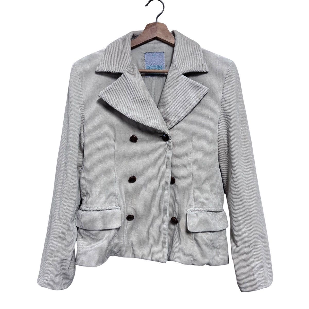 Hysteric Glamour 90s Hysteric Glamour Corduroy Double Breast Peacot Jacket Size XS / US 0-2 / IT 36-38 - 2 Thumbnail