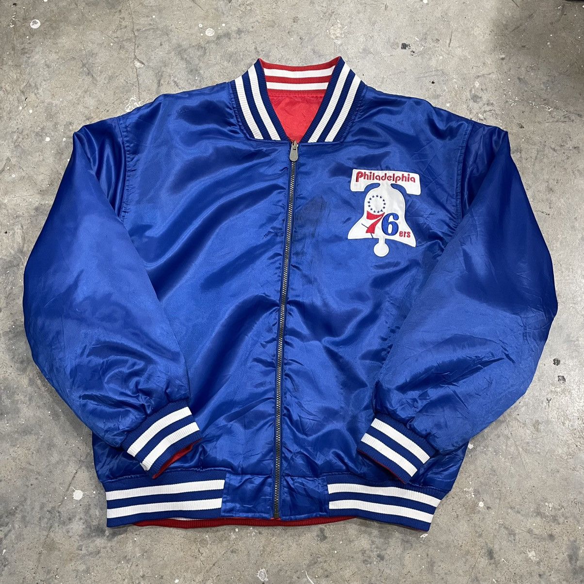 SIXERS Majestic ジャケット ネイビー SIXERS Majestic ジャケット ネイビー（Vintage Hardwood