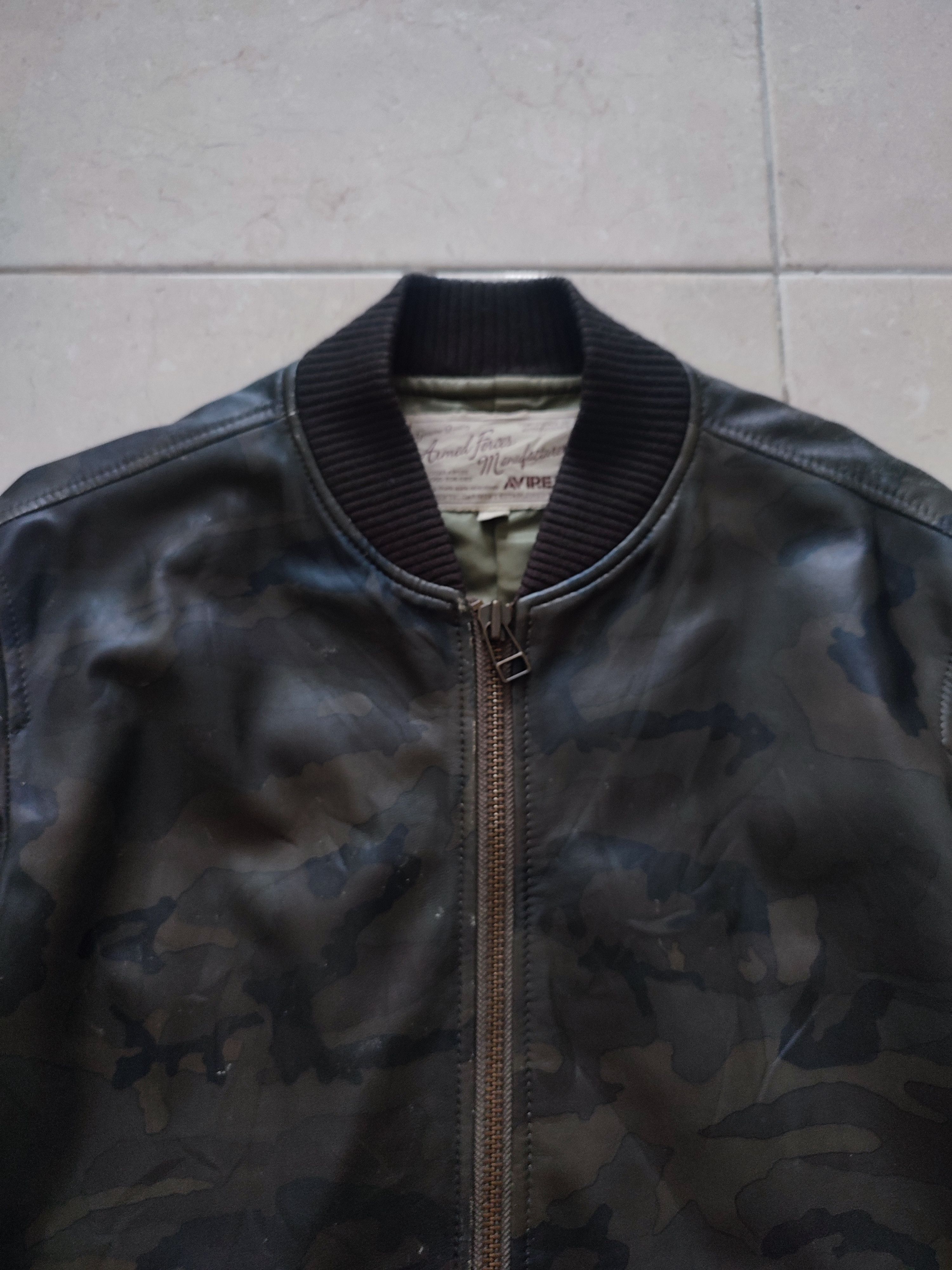 Avirex 🔥STEALS🔥Very Rare Avirex Lamb Skin Camo MA-1 Bomber Jacket Size US XL / EU 56 / 4 - 3 Thumbnail