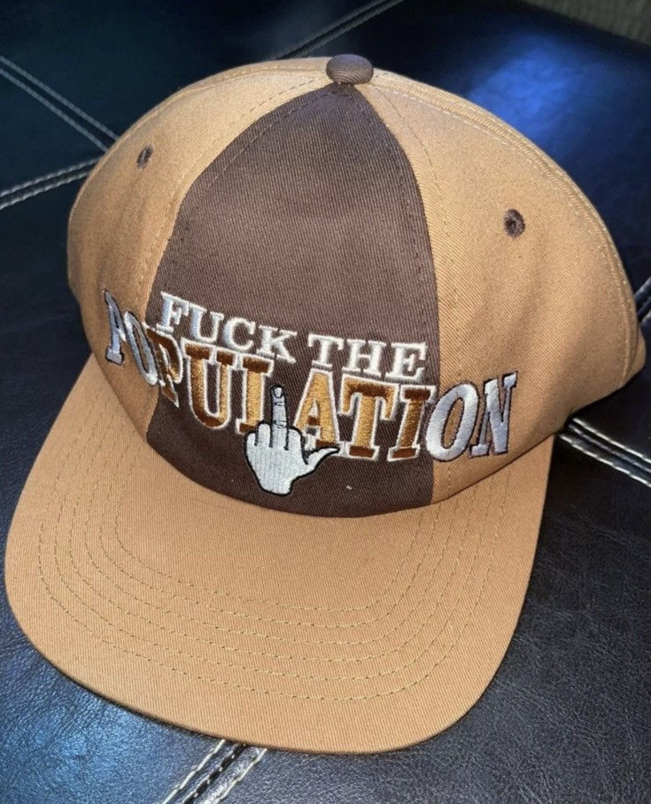 Fuck The Population × G59 Records FTP Tri Power 6 Panel Middle Finger SnapBack Size ONE SIZE - 6 Thumbnail
