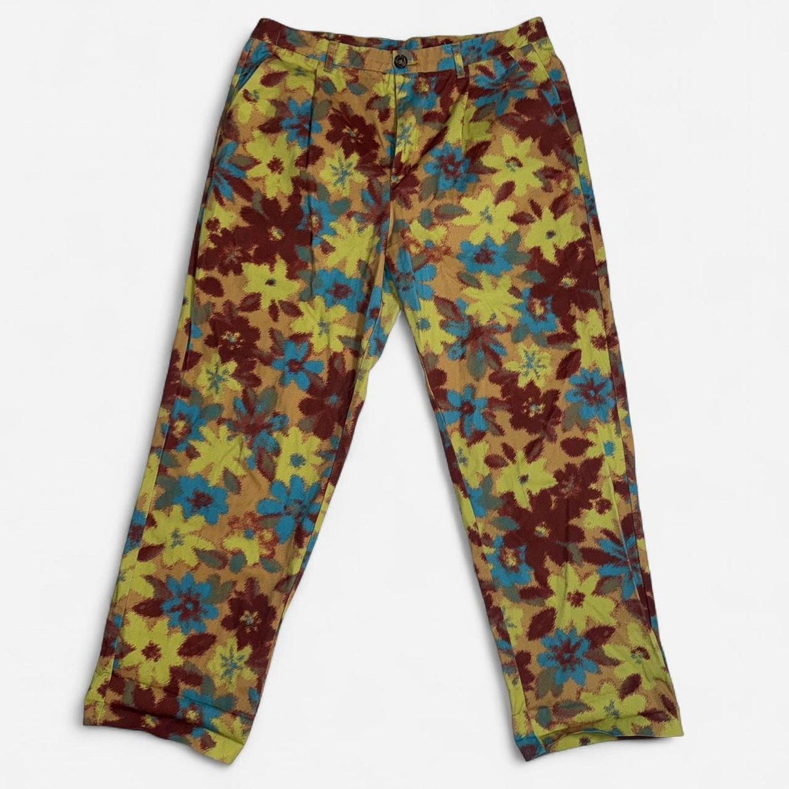 Other Colour range multicoloured floral trousers Size 33" - 1 Thumbnail