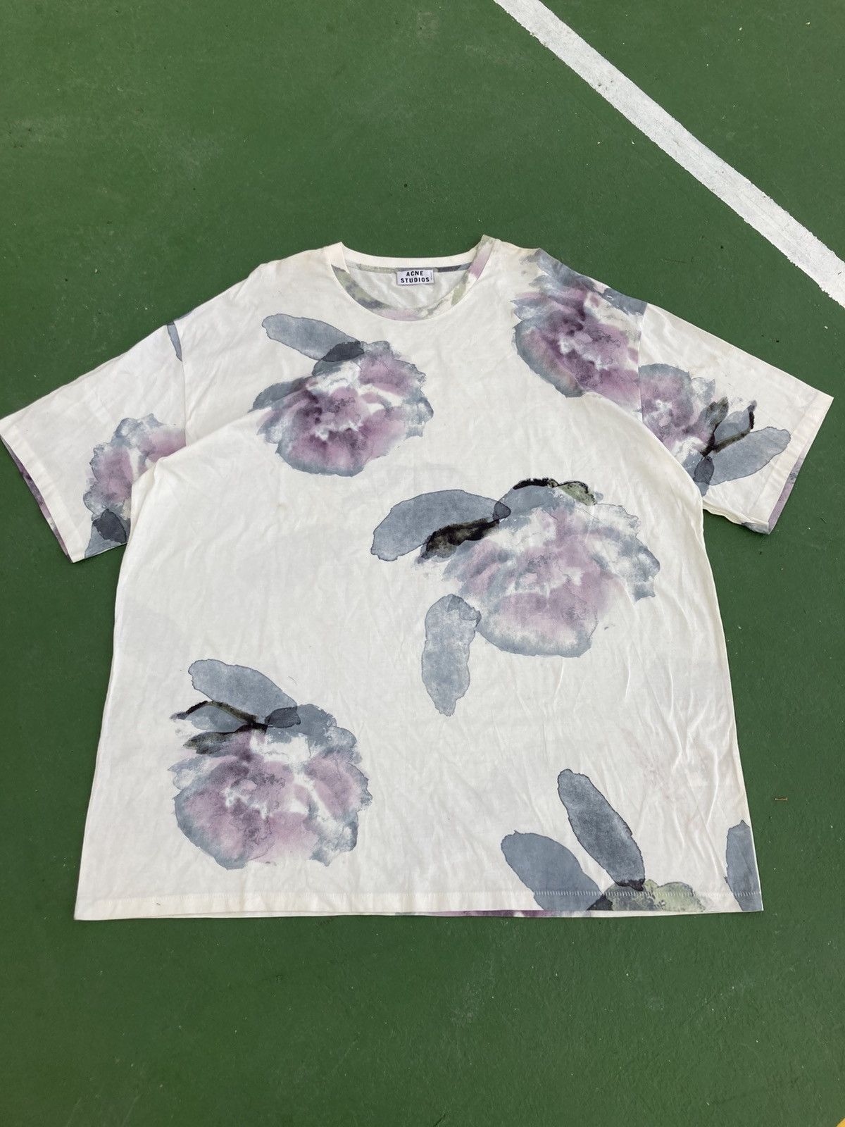 Acne Studios Acne Studios BESS MERCI PRT PAW13 Flowe Print oversize tee Size US M / EU 48-50 / 2 - 3 Thumbnail