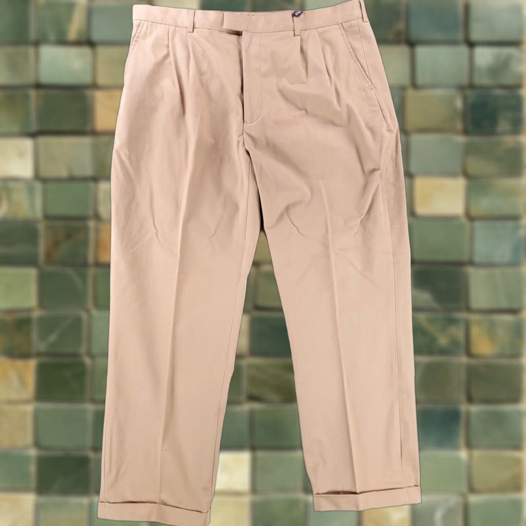 Charles Tyrwhitt Charles Tyrwhitt Khaki Pants Tan Brown Pleated Cuffed Mens 42 Inseam 31 Beige Khakis Regular 42 x 31 Mens Size US 42 / EU 58 - 1 Thumbnail