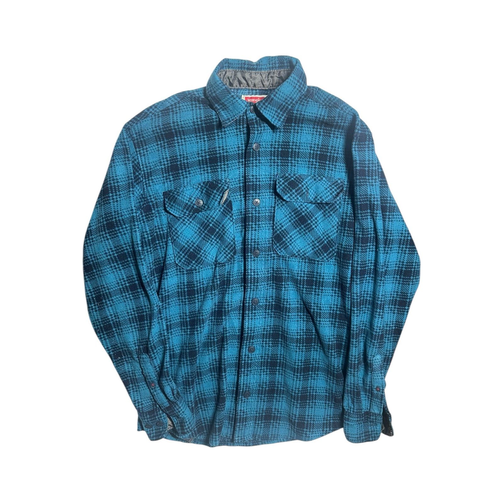 Wrangler Wrangler Men’s Small Blue & Black Flannel Button-Down Shirt Size US S / EU 44-46 / 1 - 1 Thumbnail